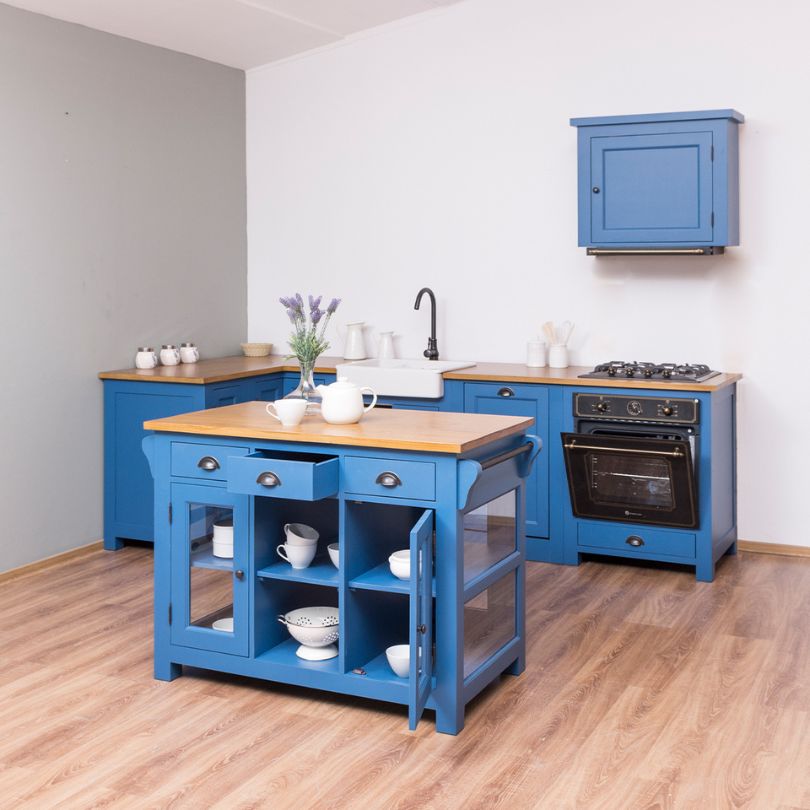 cucina modulare blu